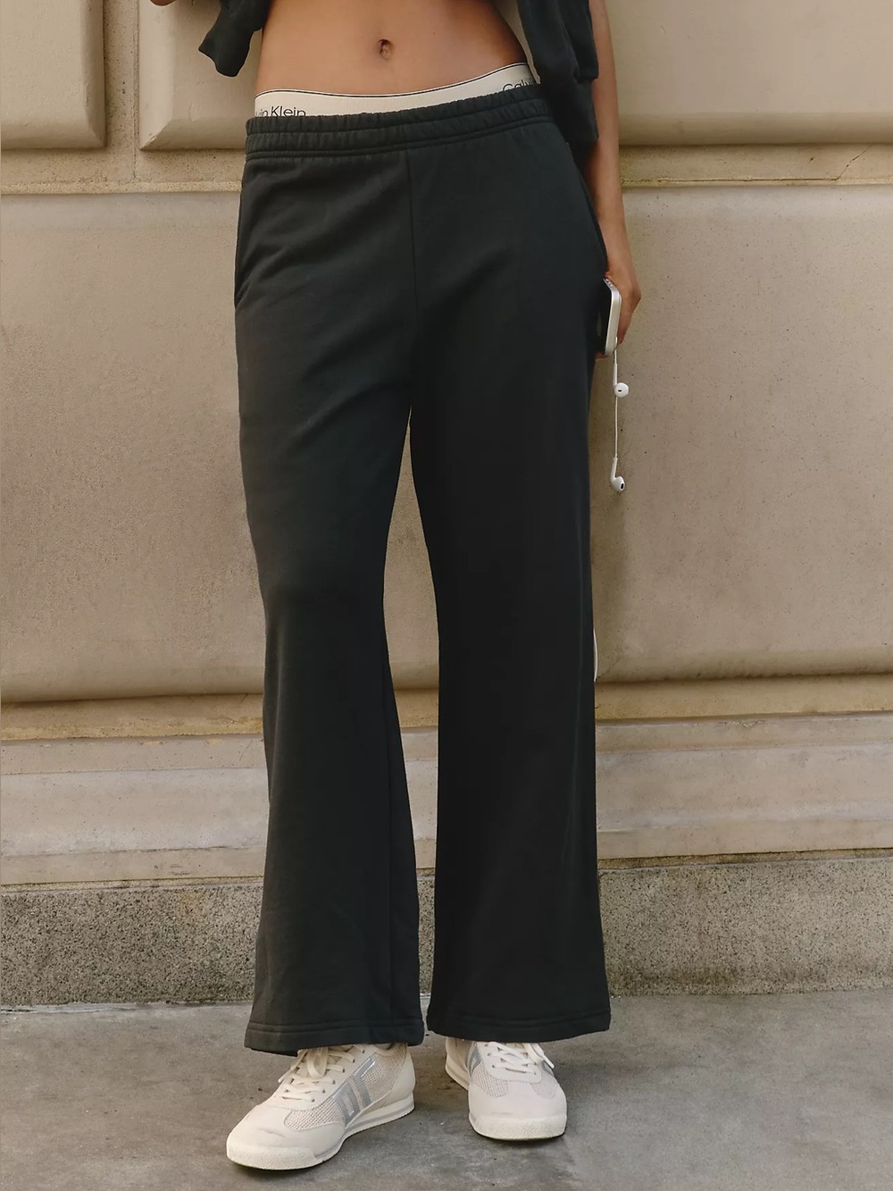Anthropologie Back When 100% Cotton Wide-Leg Sweatpants - Picture 3 of 5